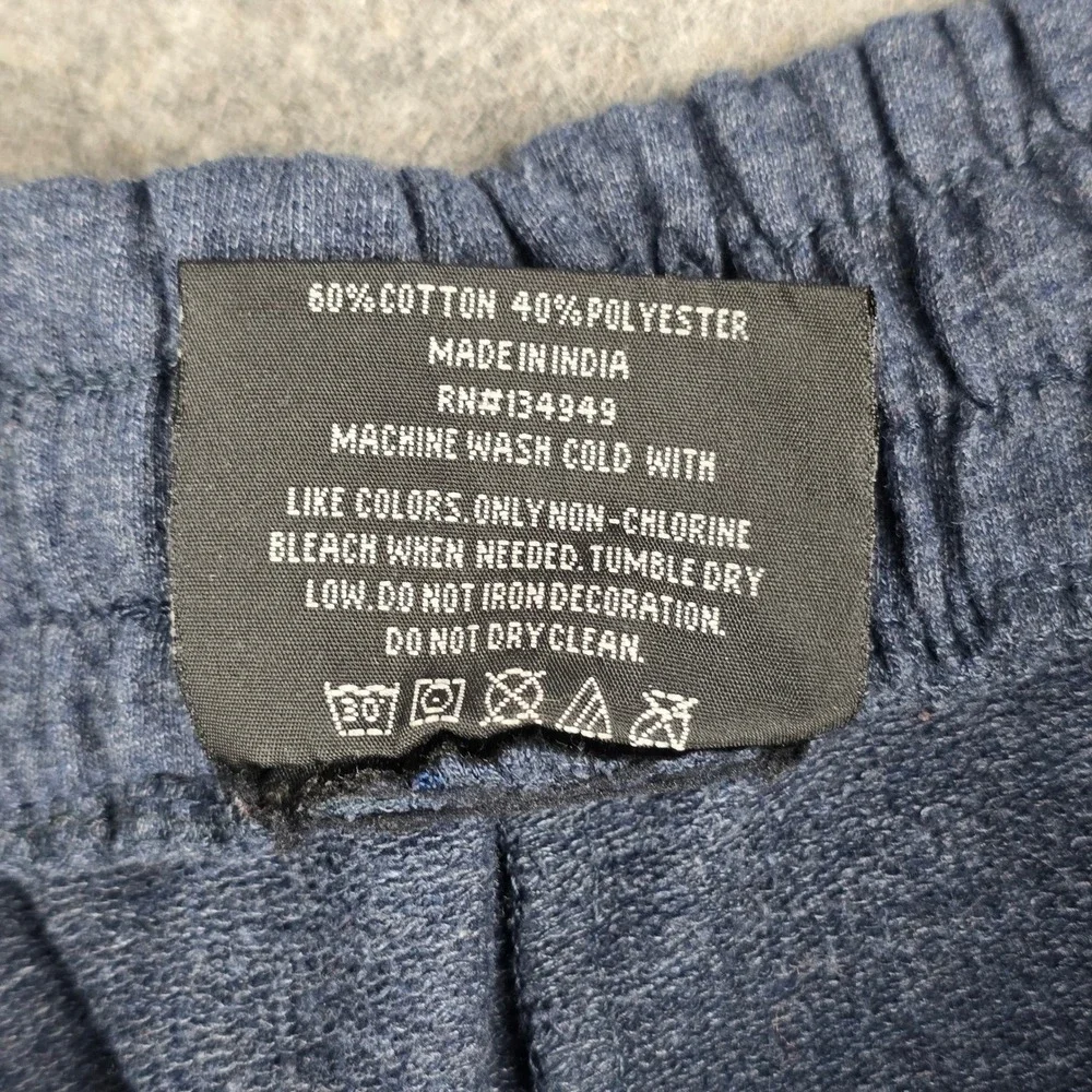 True Religion Mens Loungewear Joggers Navy Blue Horseshoe Logo Sweatpants Medium